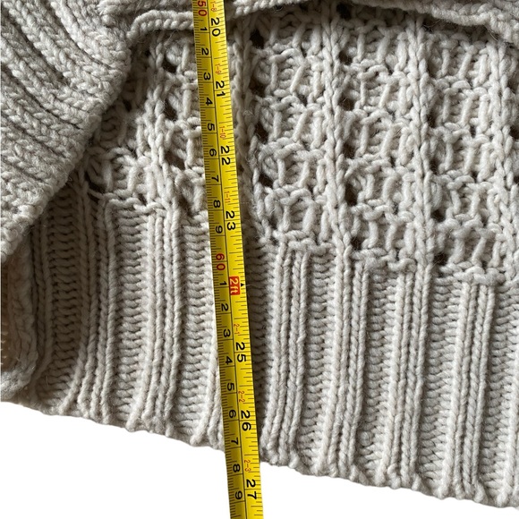 Express Women’s Open Front Chunky Alpaca Wool Sweater Size S - Picture 8 of 10